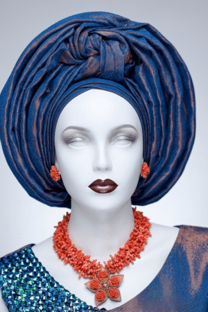 Queen Crystal Blue Gele