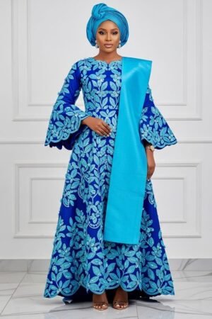 Aisha Royal Indigo Blue Gown